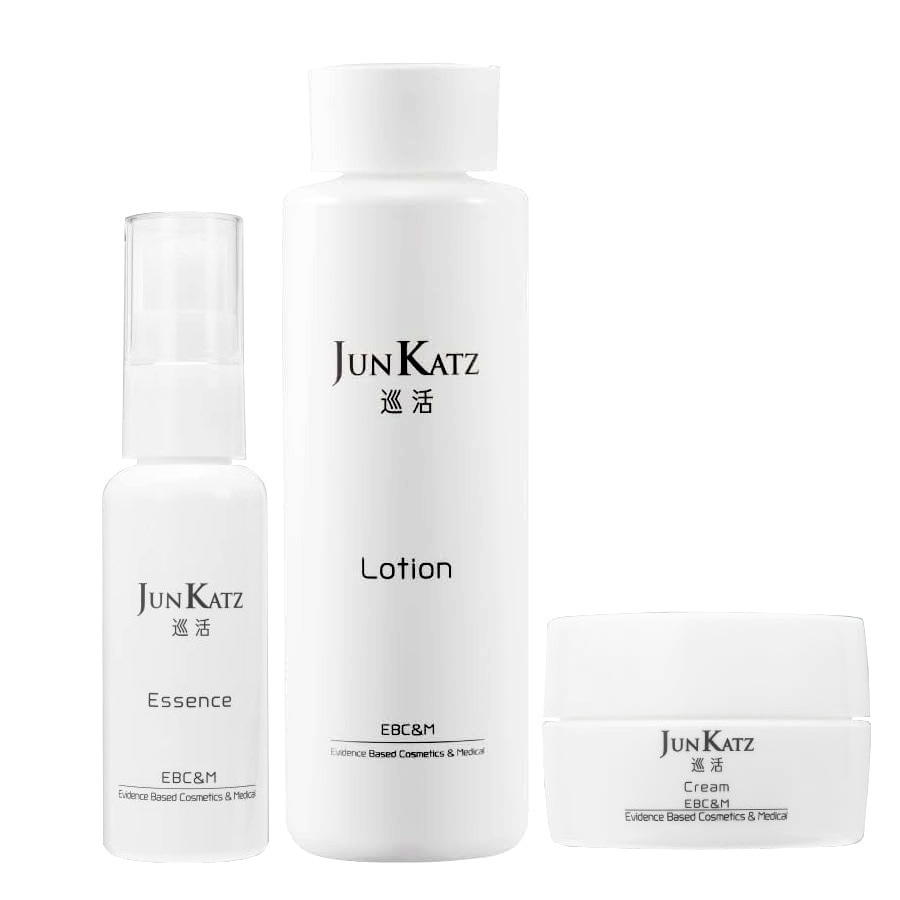 EBC&M 巡活 ローション エッセンス クリーム 各1本セット　JUNKATZ　皮膚科コスメ　高保湿　高浸透型ビタミンC誘導体（FuncosC-IS）