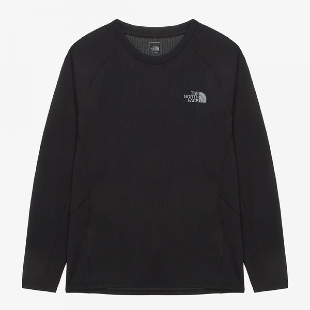 [ノースフェイス公式] NT7TR02A メンズビースティーロングスリーブラウンドTシャツ_ブラック