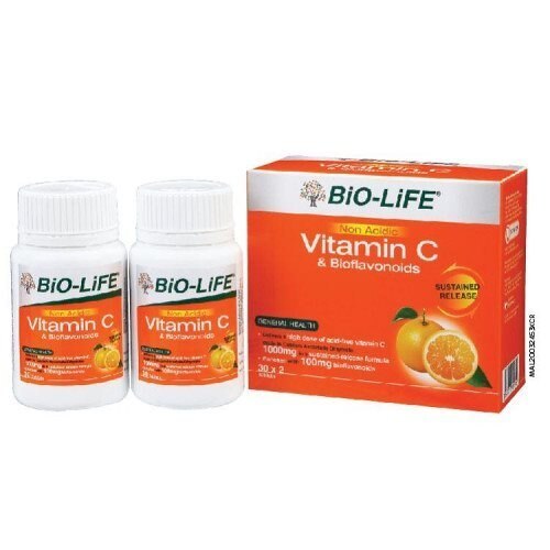 Bio-Life Non Acidic Vitamin C & Bioflavonoids 30 s x2