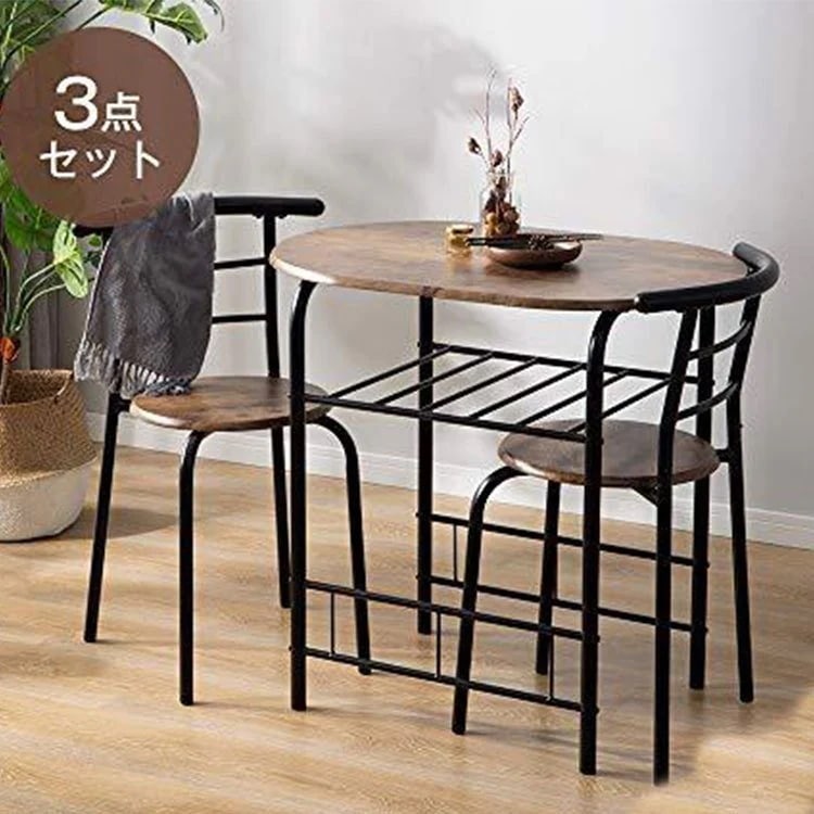 短納期！ ダイニング 3点セット ダイニングテーブル ダイニングセット 食卓 チェア2脚 幅70cm　2人掛け おしゃれ
