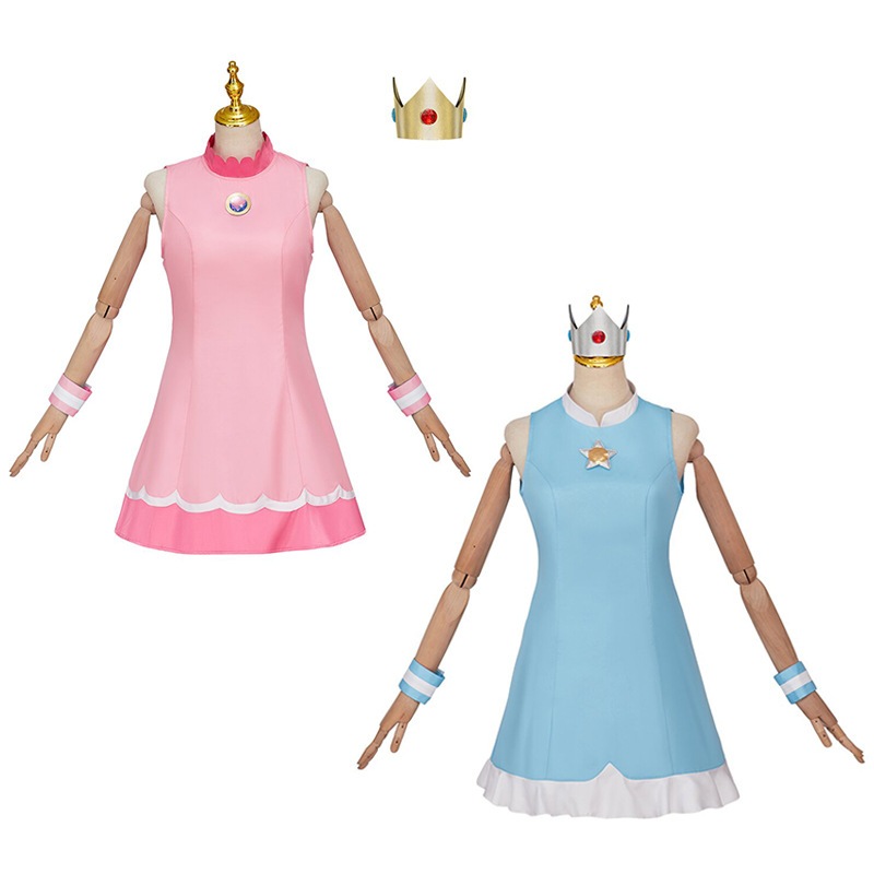 [迅速な配達] 最低価!格! スーパーマリオ服テニスデイジープリンセスロゼッタコスピーチピーチプリンセスワンピース