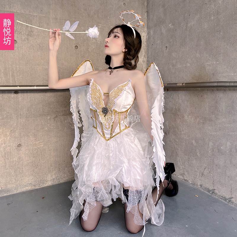 【即納】セクシー純欲天使ハロウィーン衣装ホラー悪魔ゴシック悪魔クラブバーdsワンピース