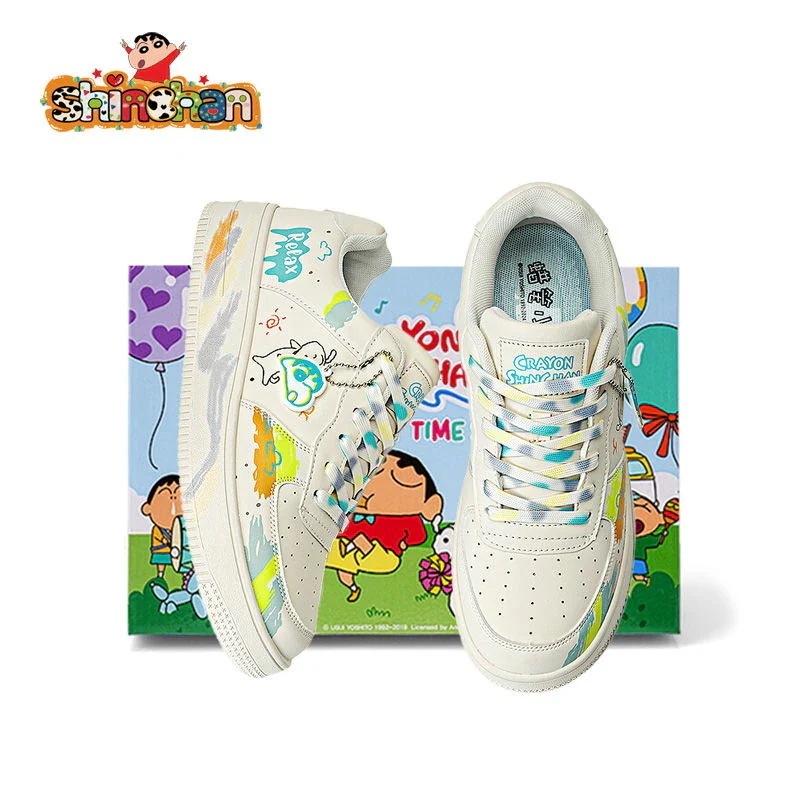 超人気 クレヨンしんちゃんアニメ2024夏男子高級感白靴ファッション百合カジュアルカップル板靴 4,724円