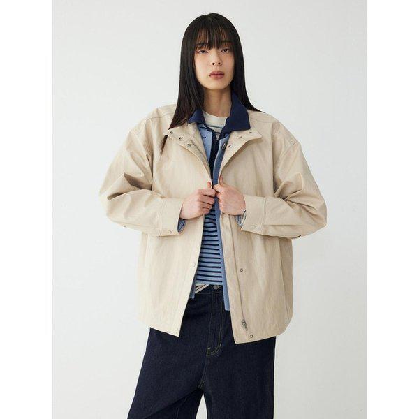 シンセティックレザーハイネックジャンパー_アイボリー 9176161973
