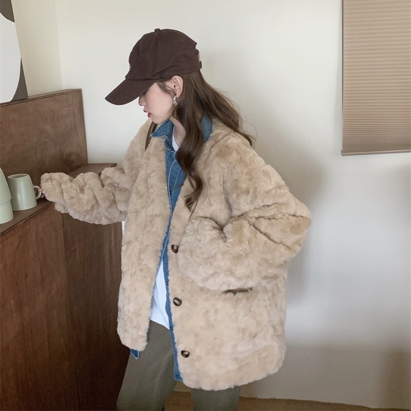 アウター レディース コート ボアコート 韓国 ボアジャケット カーディガン 長袖 ボア ふわふわ モコモコ かわいい 大人可愛い シンプル カジュアル おしゃれ お洒落 かっこいい レトロ こなれ感