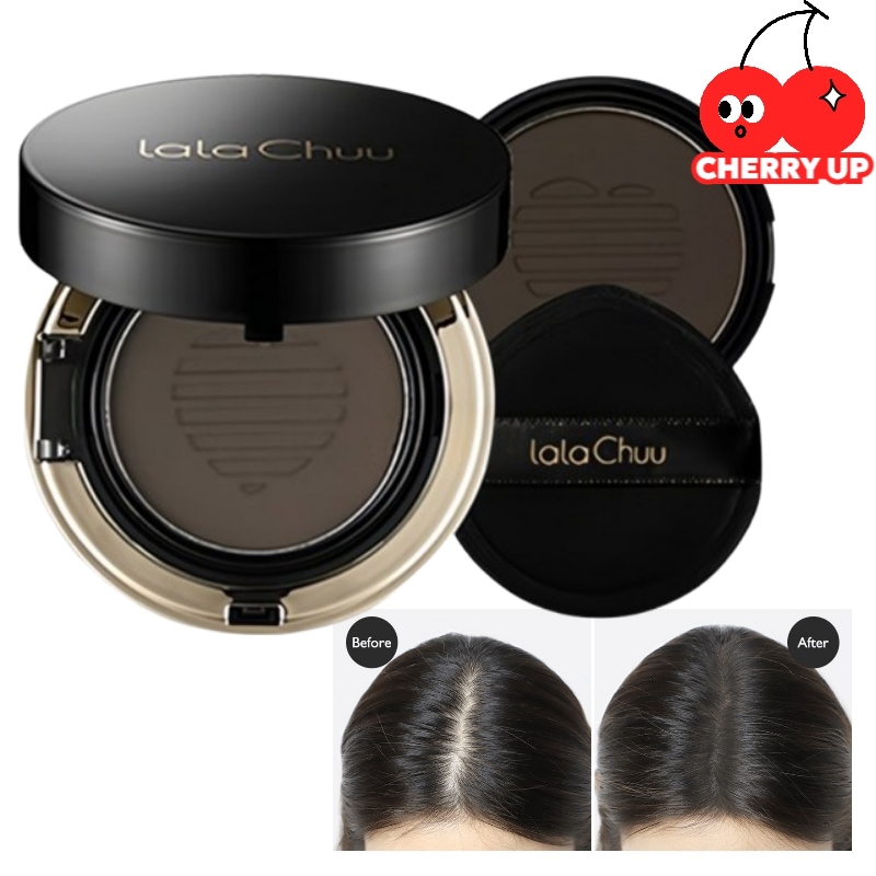 【選べる2色】ヘアクッション 本品15g＋リフィル15g ダークブラウン/ナチュラルブラックヘアシャドウ/薄毛カバー/白髪隠し/汗に強い/小顔効果(M字・生え際補正)/韓国コスメヘアシャドウ パンパン