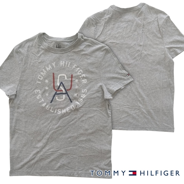 TOMMY HILFIGER トミー フィルフィガー メンズ Tシャツ グレー インポート ブランド ファッション カジュアル Safari サファリ LEON レオン オーシャンズ 雑誌 掲載