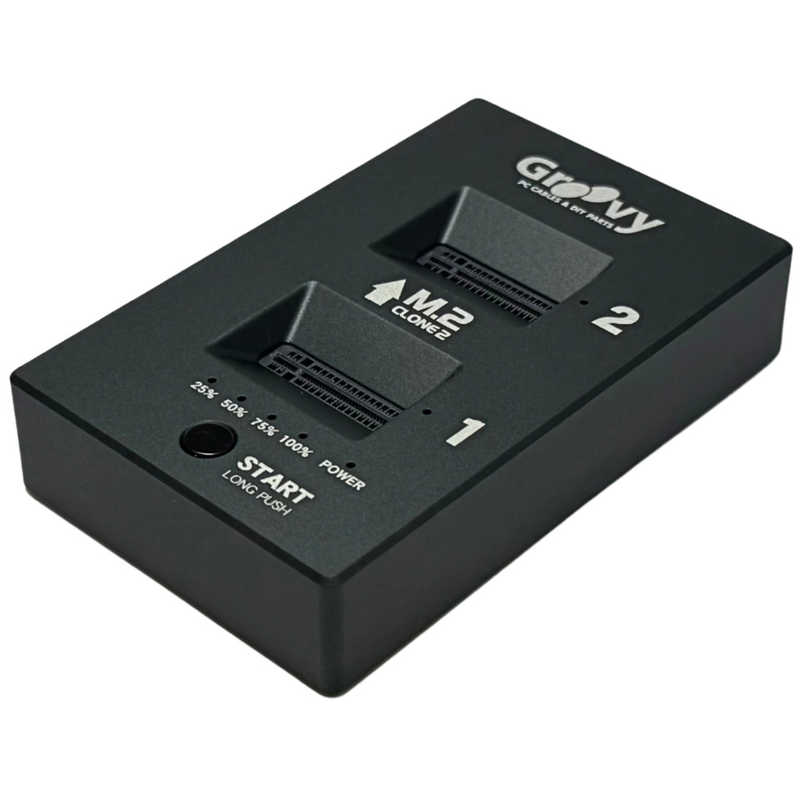 タイムリー　SSDスタンド USB-C接続 クローン(Mac/Windows11対応) AOK-NVMERCL-20G ［M.2対応 / NVMe＆SATA / 2台］ ブラック　UD-M2CL2