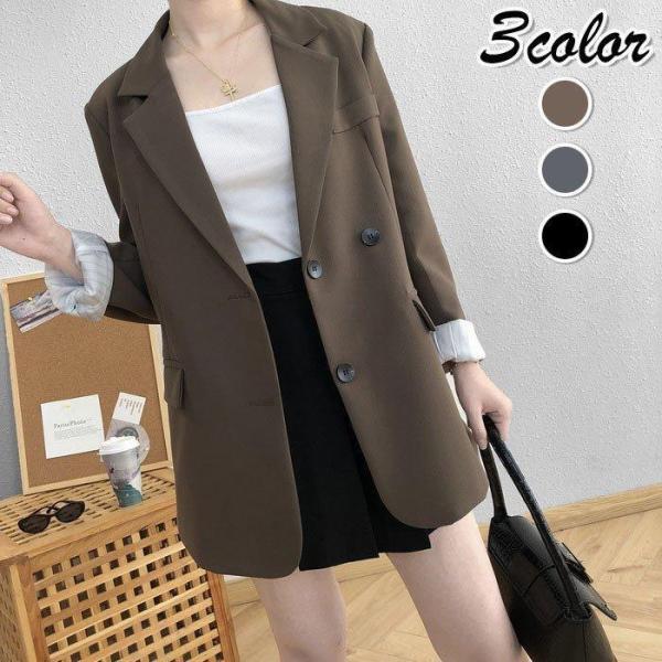 【急速出荷 2025年新作】ブレザー スーツ レディース 春秋 長袖テーラードジャケット シンプル オシャレスーツ 黒ブレザー オフィス 30代アウター カジュアル 韓国風 通勤OL 40代50代
