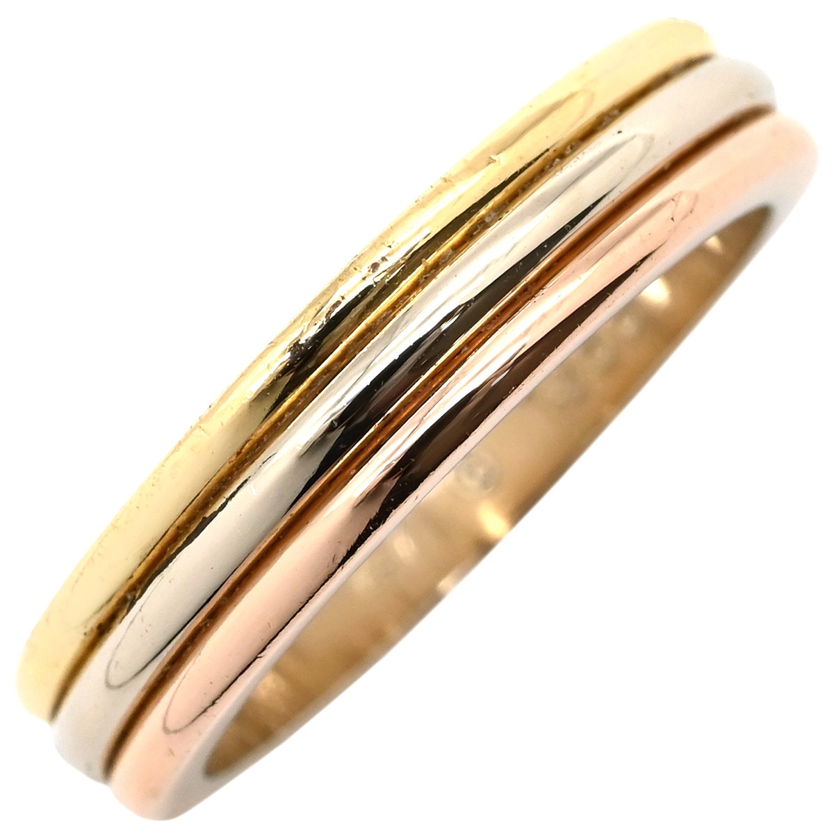 カルティエ Cartier リング 指輪 ルイ カルティエ ヴァンドーム K18WG K18YG K18PG ホワイトゴールドXイエローゴールドXピンクゴールド #47(JP7) スリーカラー イニシ