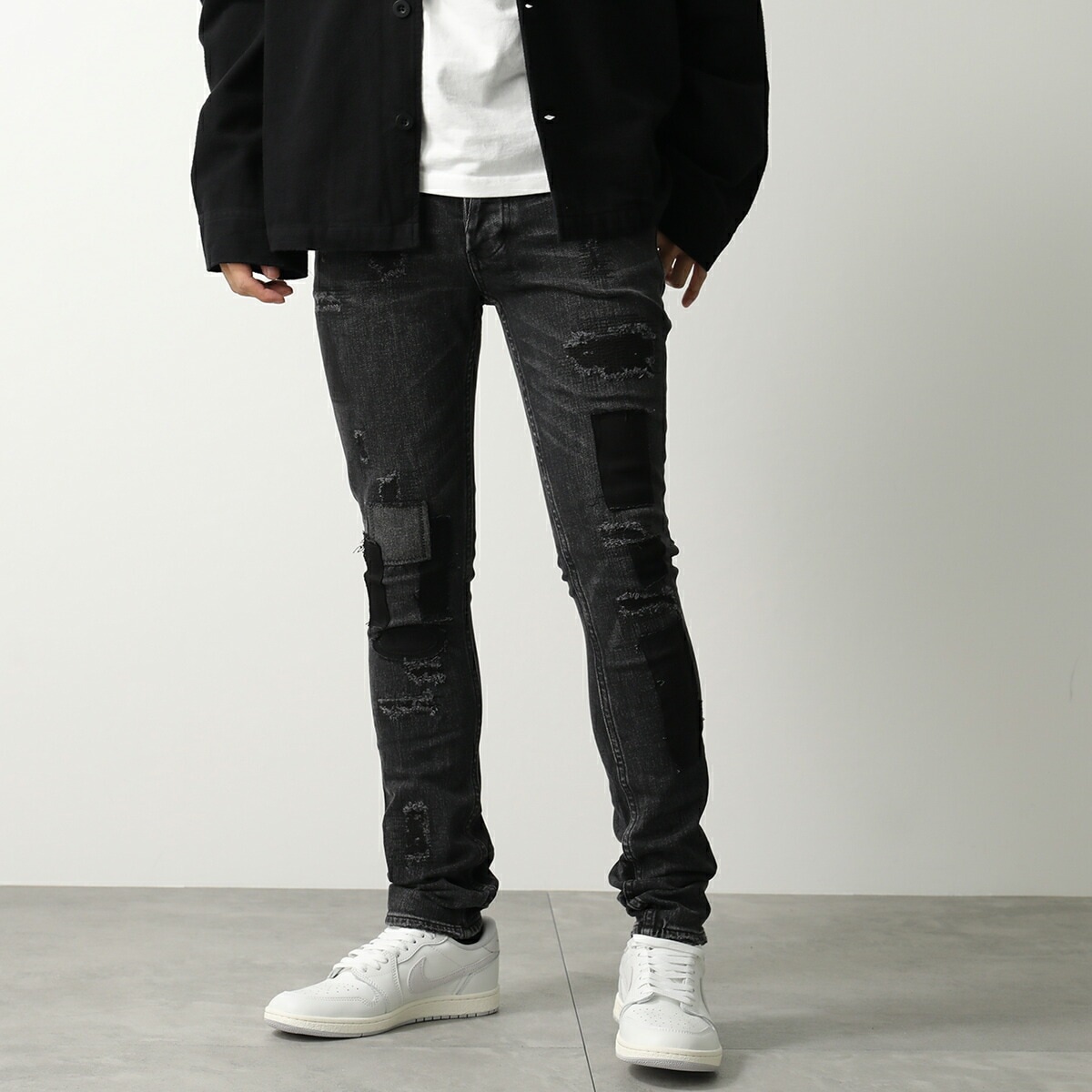 KSUBI スビ ジーンズ VAN WINKLE LED BLACK ROCKSTAR REPAIR ヴァン ウィンクル ブラック ロックスター MFA25DJ032 メンズ デニムパンツ 001/B