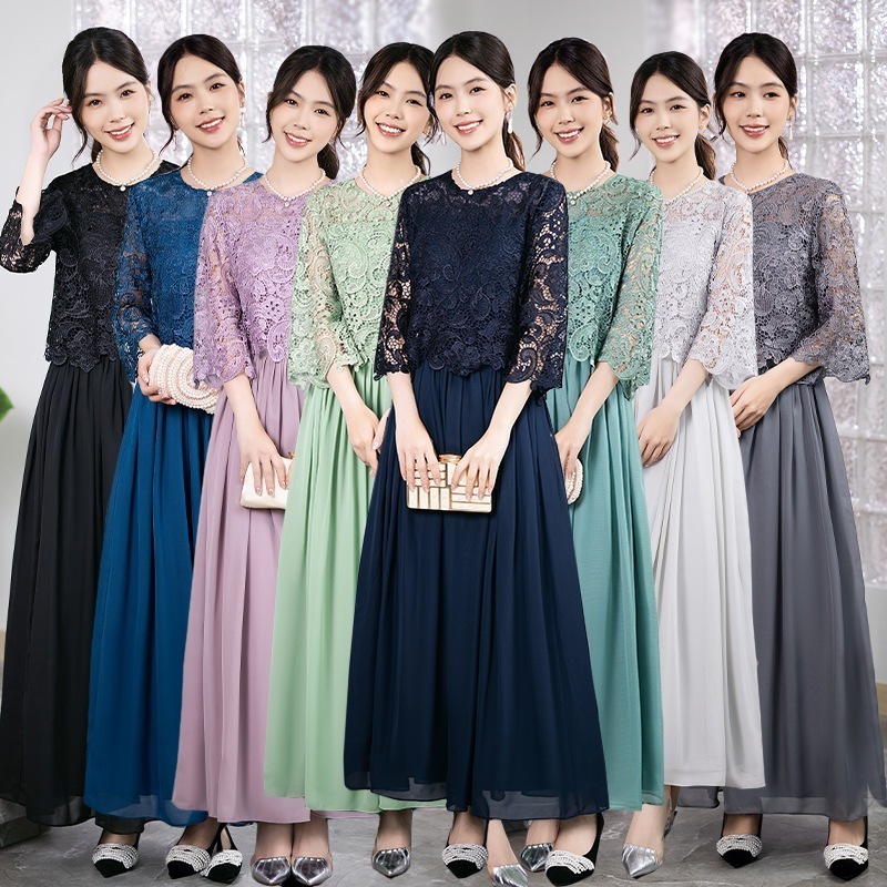 ドレス 2025 パーティー フォーマル イブニングドレス ワンピース ロングドレス レース 花柄 優雅 エレガント 痩せる 韓国風 結婚式 前撮り 演奏会 ウェディング 発表会 卒業式 成人式 花嫁