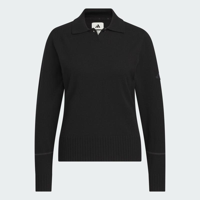 25FW 女性・ゴルフ 長袖ニットポロシャツ JM7133