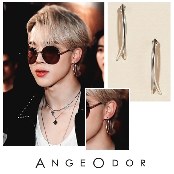 Silver stick drop earring_bts ジミン着用