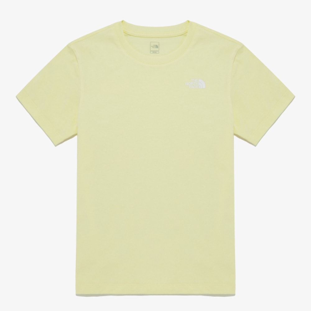ザ・ノース・フェイス NT7UR30C 女性用コットンベーシック半袖Tシャツ_ライトイエロー