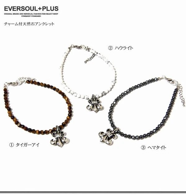 アンクレット メンズアクセサリー アクセサリー ファッション ピューター素材 チャーム オシャレ