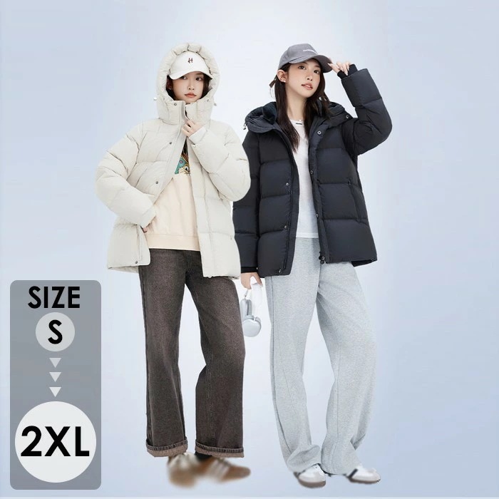 クーポン配布中ダウンコート レディース 人気 ショートダウン ダウンジャケット 大きいサイズ 30代 アウター 大人 軽量 上品 防寒 秋 冬 ショート丈 フード きれいめ プレゼント ギフト ブラッ