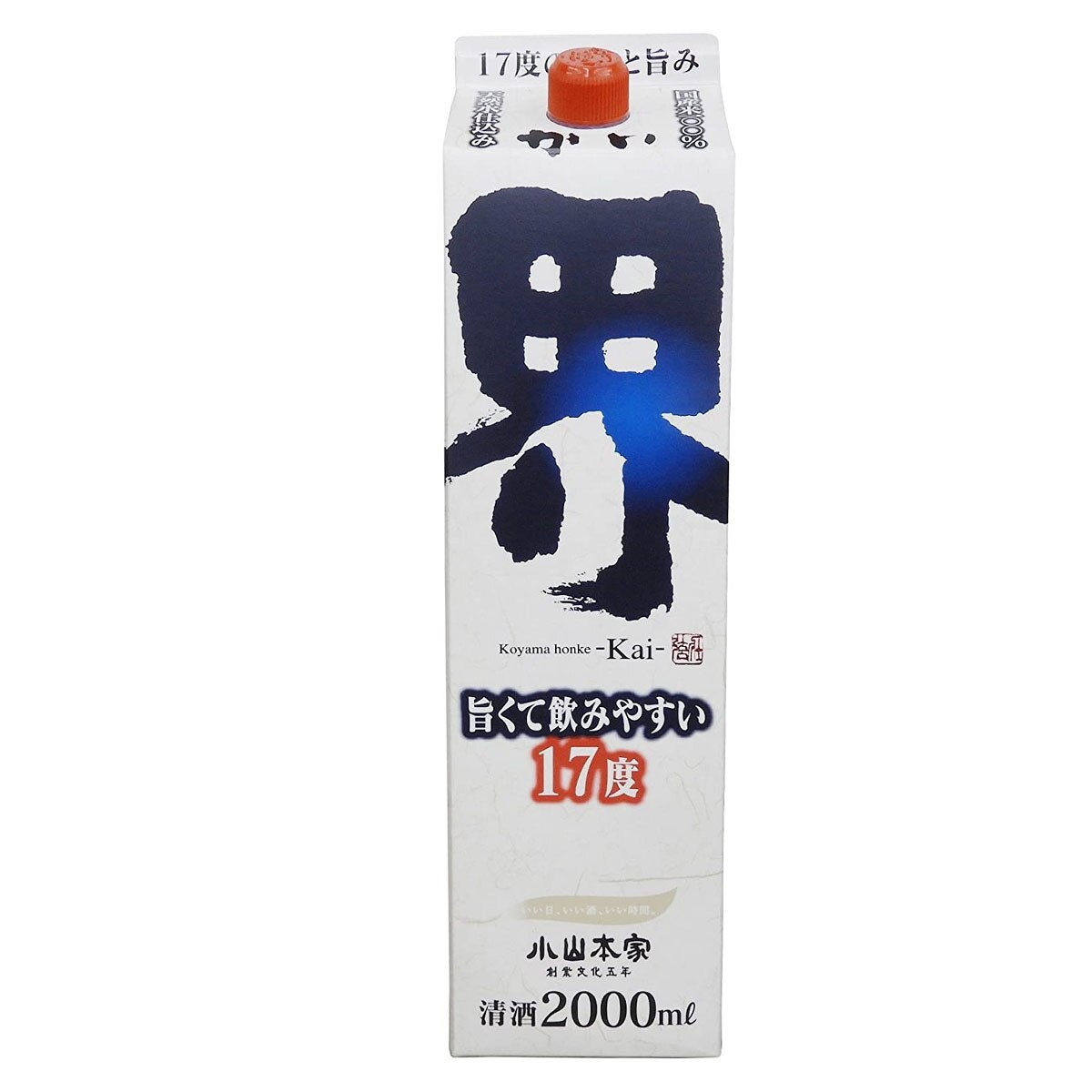 日本酒 小山本家 界 17度 パック 2L(2000ml) 6本入 2ケース(12本)