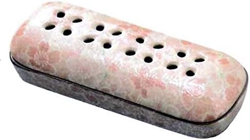 ねかせる線香皿 有田焼 雅桜 灰が飛び散りません (大)