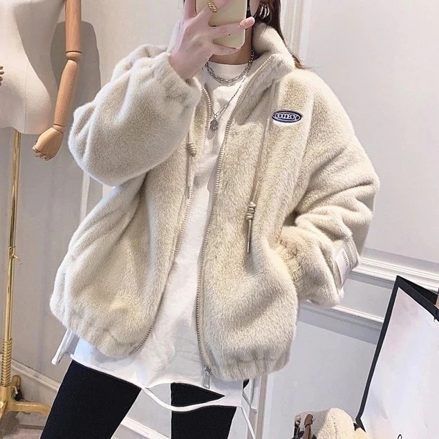 新作 おしゃれ 気質 高級感 ジャケット 厚手 裏起毛 開き襟 アウター ジャケット ショット丈 裏起毛ファッション 防寒カジュア 皮毛一体 福袋