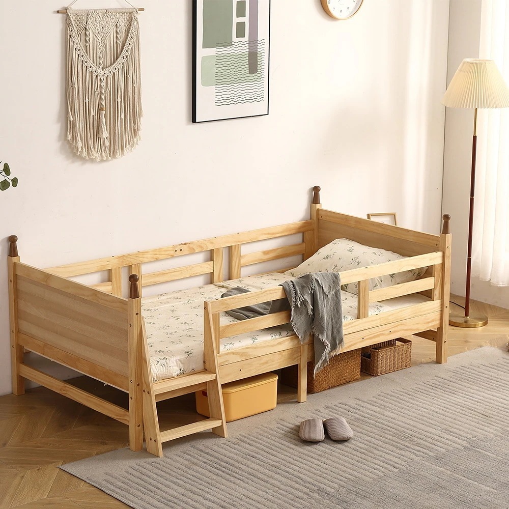 【国内即日発送】ロータイプ ロフトベッド 木製 システムベッド 子供ベッド ローハシゴ付く シングル ウッド ナチュラル 収納 北欧風 子供部屋 耐震 新作 19,204円