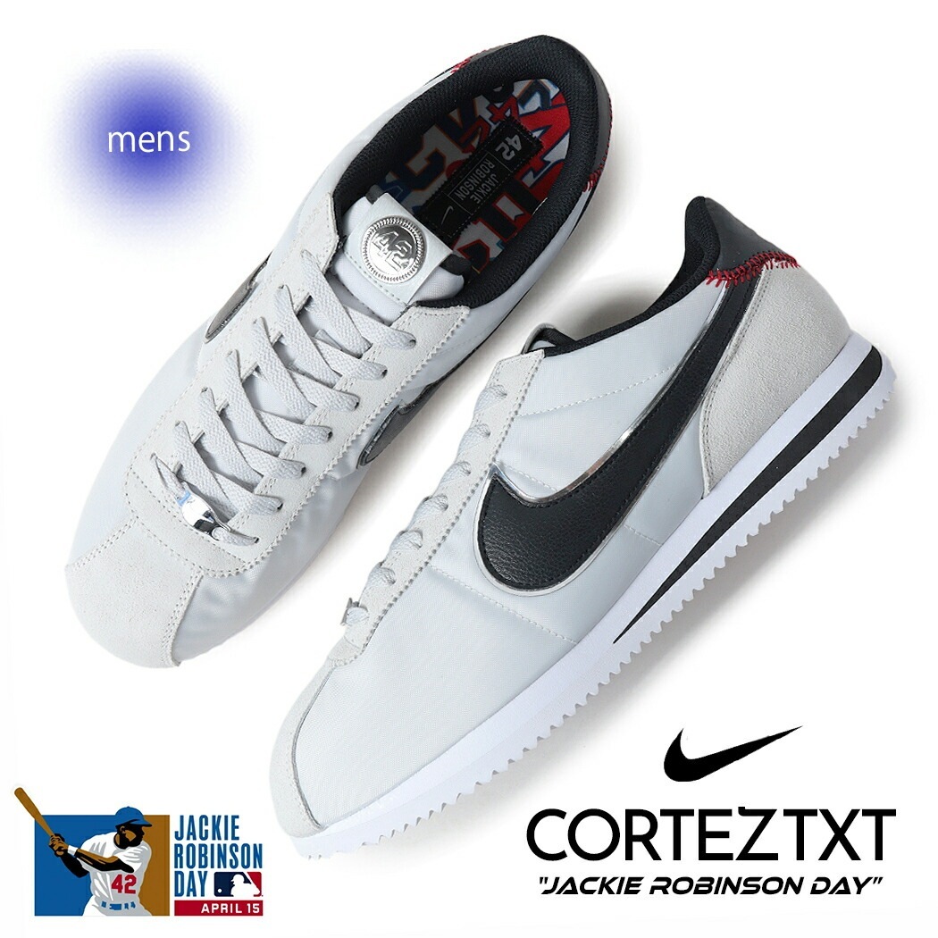 海外限定 NIKE ナイキ ジャッキーロビンソン デイ コルテッツ スニーカー CORTEZ TXT JACKIE ROBINSON DAY ( 日本未発売 メンズ HV6724-001 )