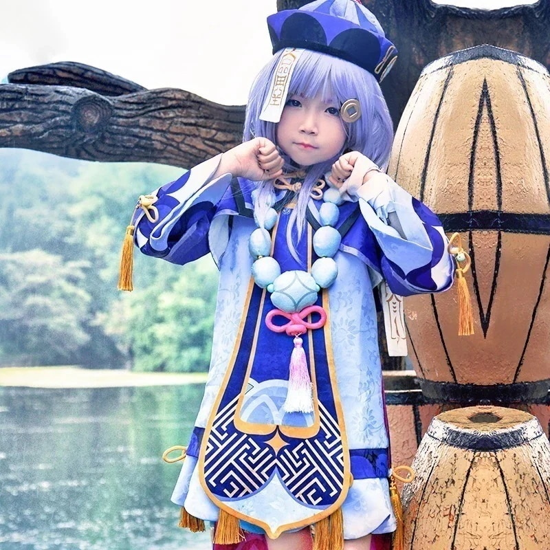 コスプレ 衣装 子供 大人原神コスプレ七七ナナコスプレ衣子用サイズ