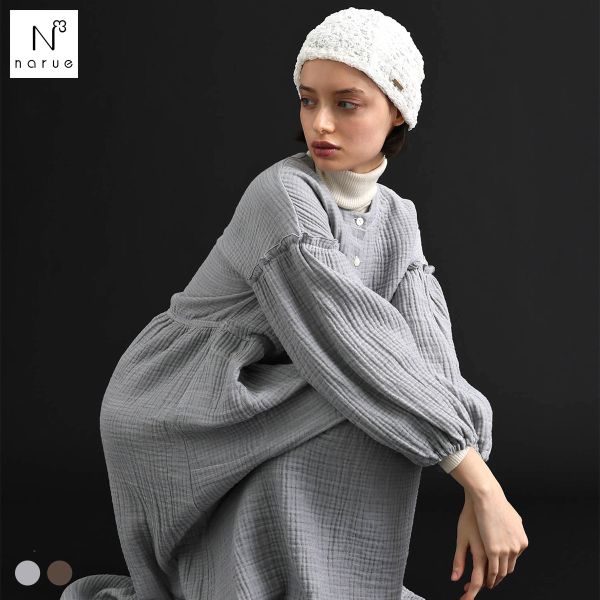ナルエー NARUE パジャマ シュークリームガーゼ(R)4+メイプルブランワンピース ワンピース