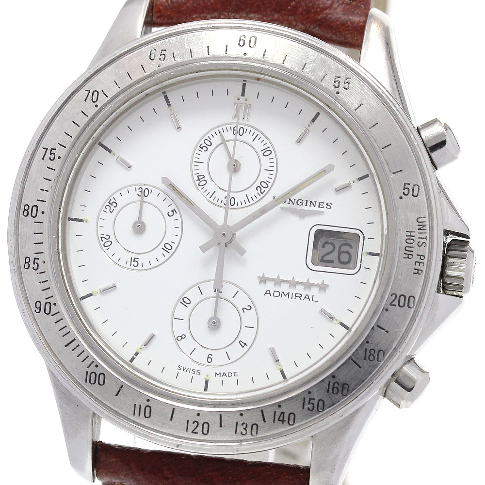 ロンジン LONGINES アドミラル 5スター クロノグラフ 自動巻き メンズ _863574【中古】
