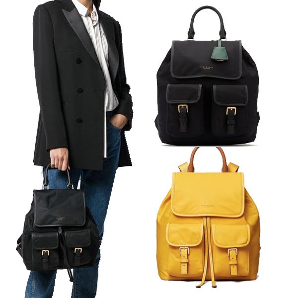 リュックサック ブラック PERRY NYLON FLAP 58041