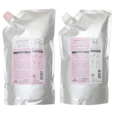 【セット】 ミルボン MILBON ジェミールフラン ヒートグロス シャンプー M 1000mL + トリートメント M 1000g 【レフィル】