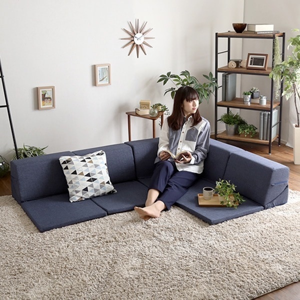 組み合わせ自由 国産 コーナーローソファ フロアタイプ Linum-リナム-インテリア 寝具 ソファソファ