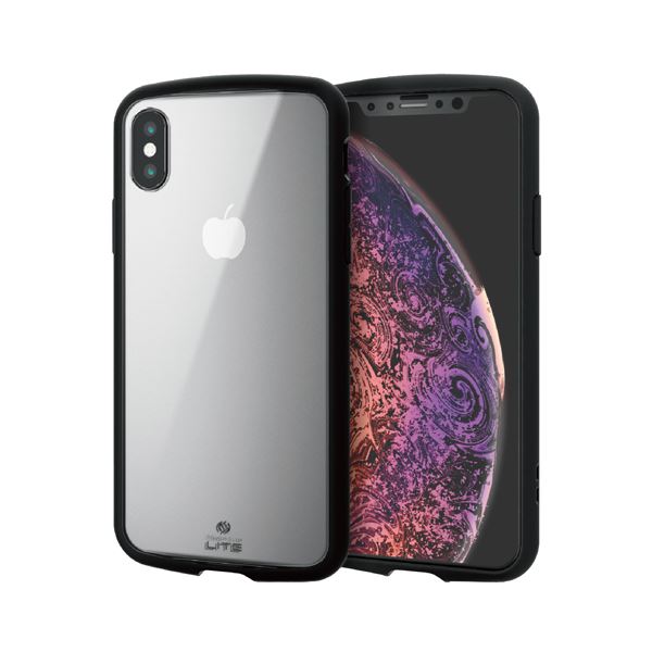 （まとめ）エレコム iPhone XS/TOUGH SLIM LITE/クリア/クリア PM-A18BTSLCCR(×2セット)