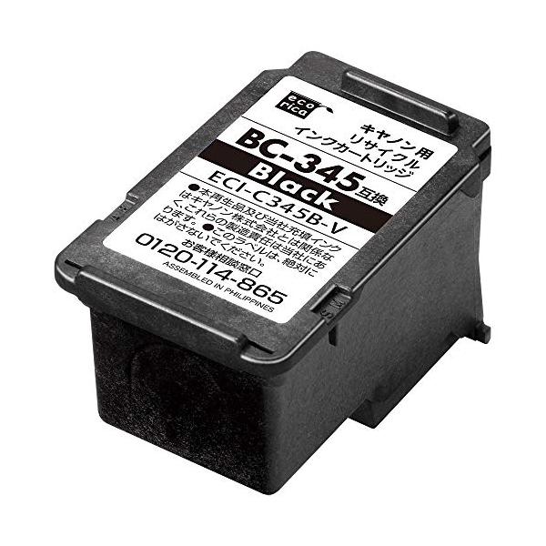 3個セット エコリカ ECI-C345B-V リサイクルインクカートリッジ ブラック