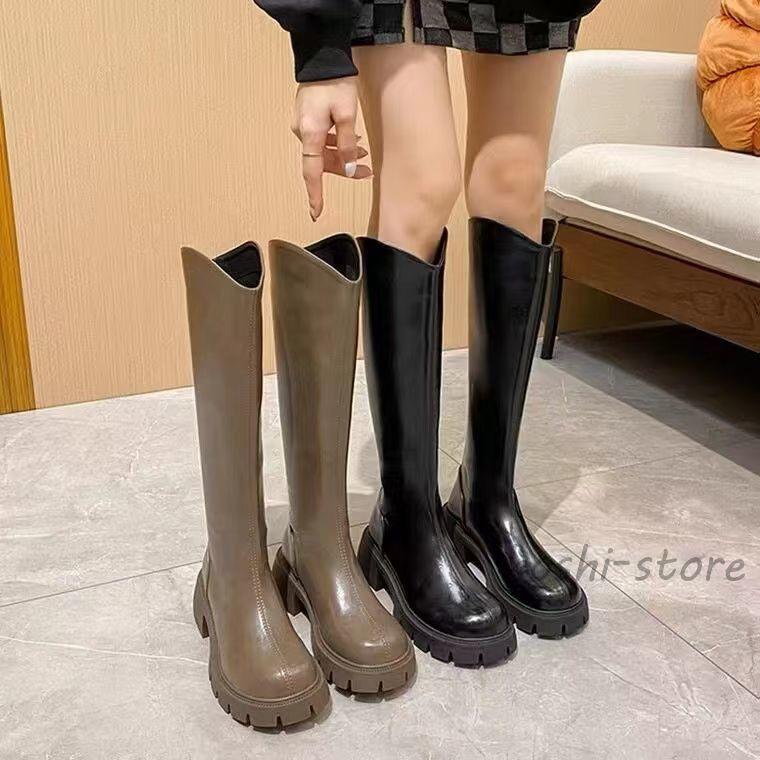ロングブーツ 厚底ブーツ レディース韓国
