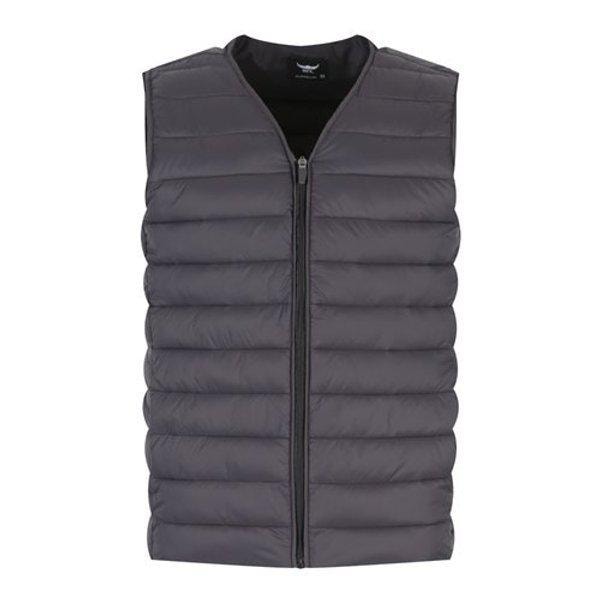 メンズインナーポケットVネック軽量ベストパディング DD-VEP-W2DPDVT702-グレー