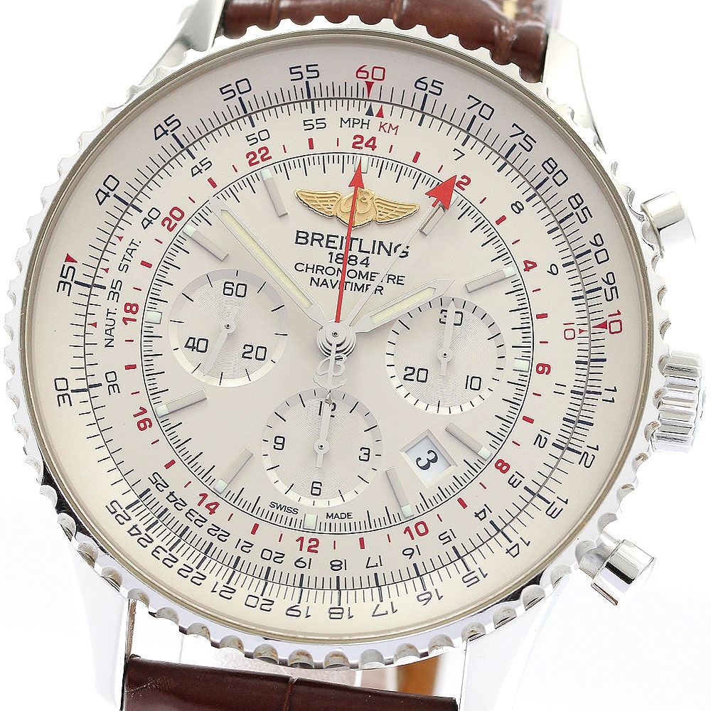 ブライトリング BREITLING AB0441 ナビタイマー クロノグラフ 自動巻き メンズ 箱・保証書付き_896898【中古】