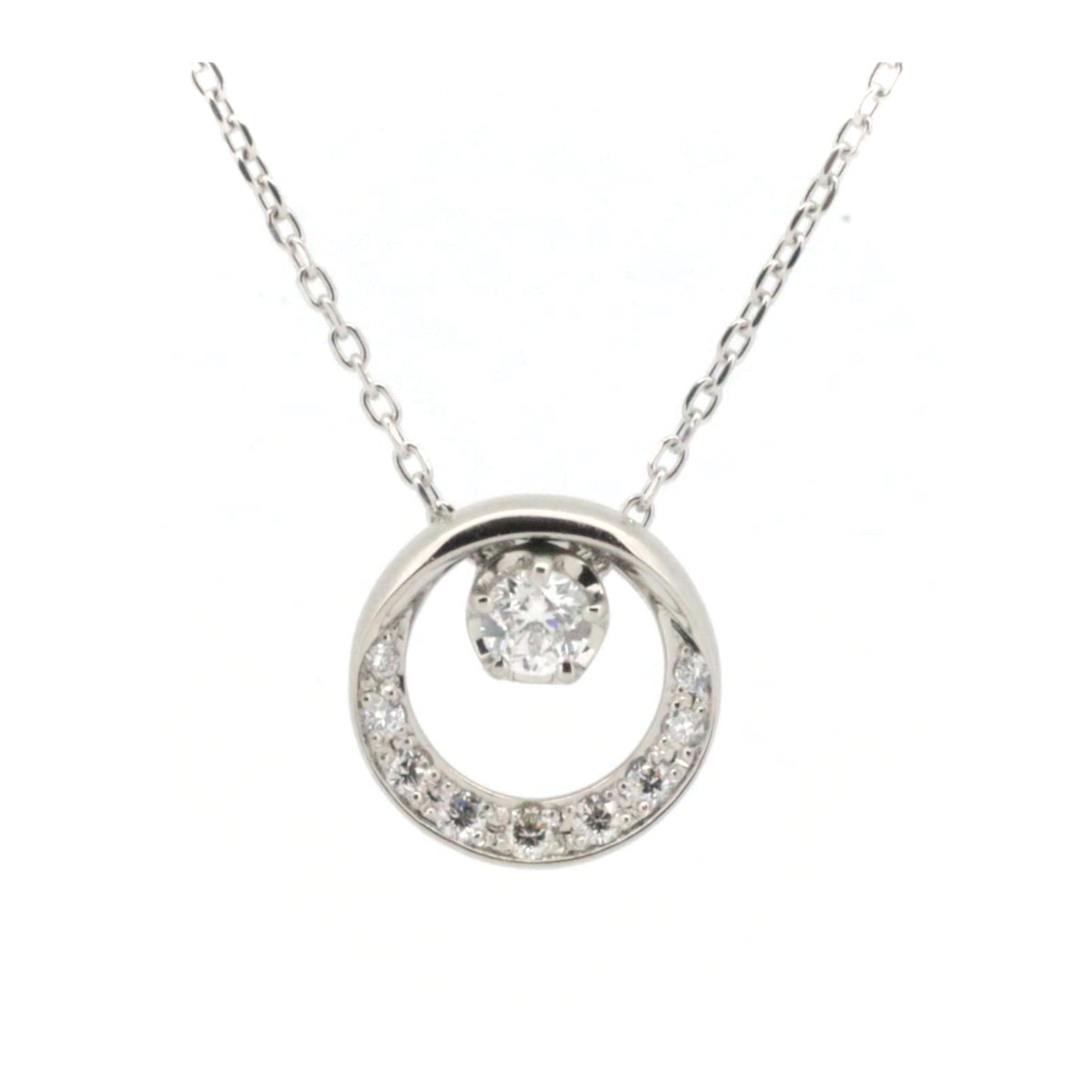 ウィシュアポンアスター ダイヤモンド ネックレス 0.113ct 0.07ct PT900/PT850(プラチナ) 質屋出品