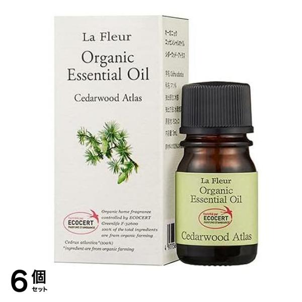 LaFleur(ラ・フルール) オーガニックエッセンシャルオイル シダーウッド・アトラス 3mL 6個セット