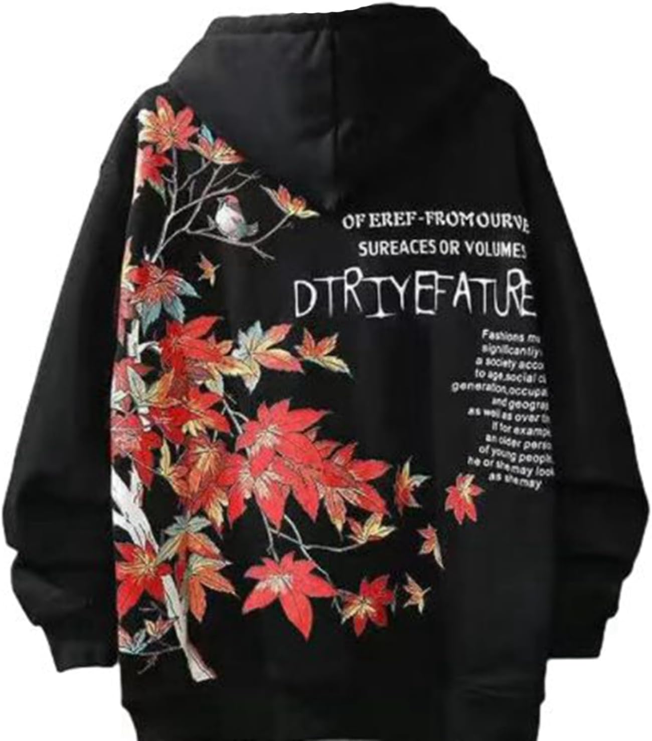 フルオーバー 紅葉柄 s-4xl 花柄 浮世絵 長袖パーカー フード付き 桜 メンズ レディース 秋服 冬服 裏起毛 大きめ 日系 和柄 和風 カジュアル 柔らかい肌触り 厚手 暖かい 防風 通勤 ラ