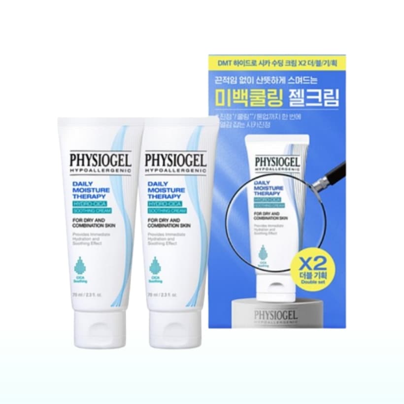 [1+1 保湿クリーム 企画 韓国人気] ハイドロ シカ スージング クリーム 70ml x2本 素早い 肌中保湿 クーリング ダメージ バリア改善 肌鎮静 水分保湿 水分クリーム 鎮静クリーム