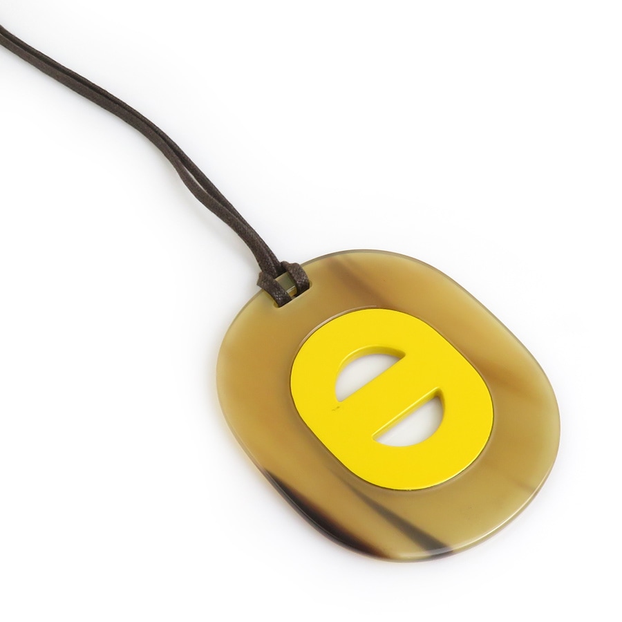 エルメス HERMES ネックレス バッファローホーン/ラッカーウッド ブラウン/イエロー ユニセックス s0226i 22,350円