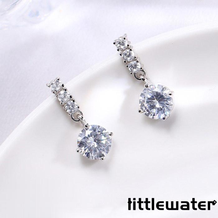 ピアス レディース 大粒 揺れる 贅沢8粒 ダイヤモンド プラチナ仕上げ 女性 彼女 嫁 娘 記念日 誕生日プレゼント 母の日ギフト