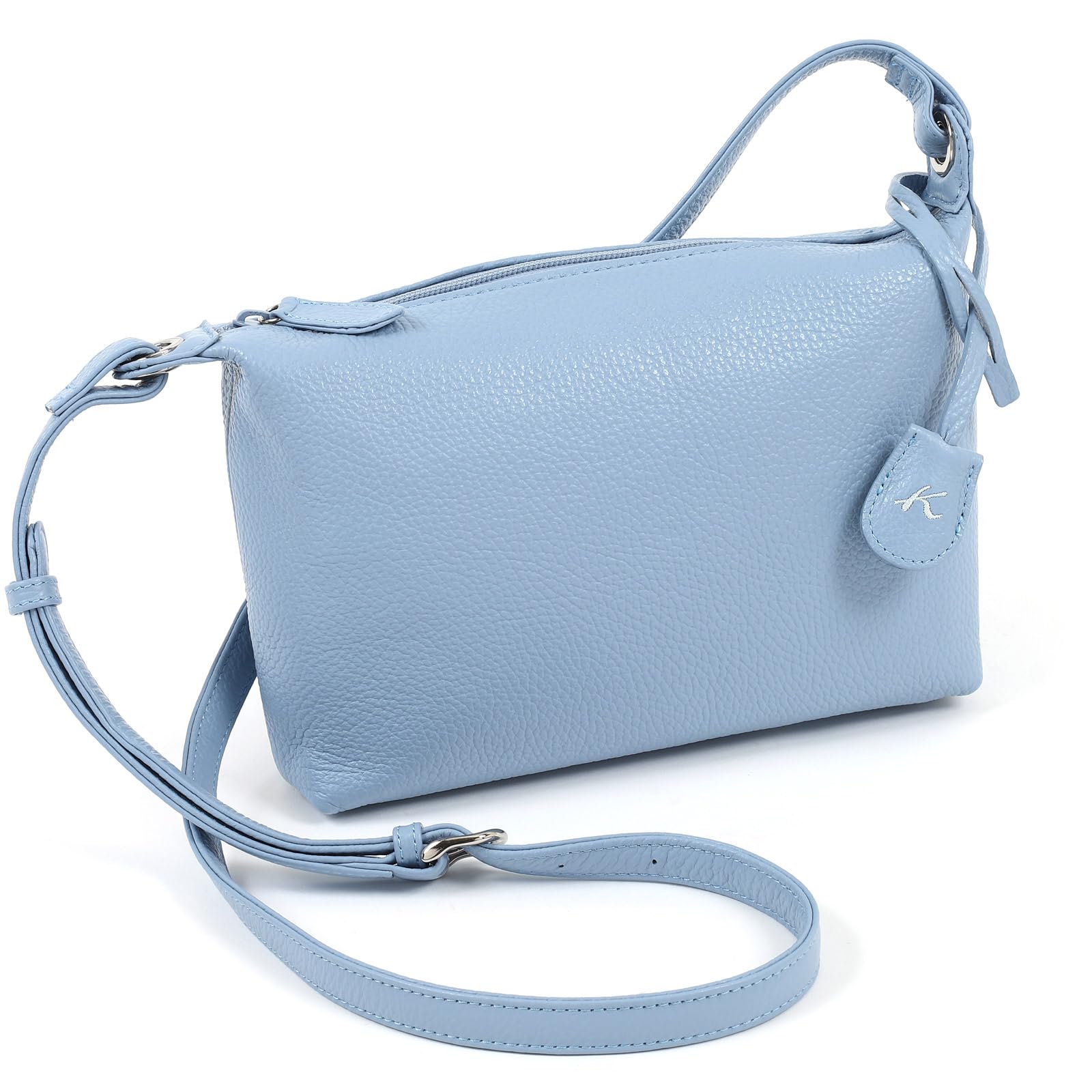 [キタムラ] シュリンクレザー 斜め掛けショルダーバッグ Z-0614 レディース ブルーグレー 84842