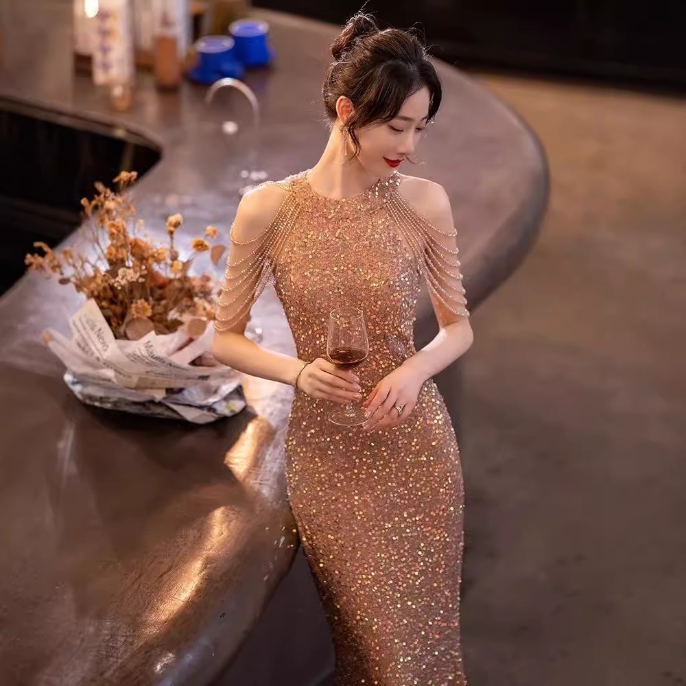 2025 夏 パーティードレス ドレス 半袖ワンピース 着痩せ ウェディングドレス ワンピース 春夏 レディース