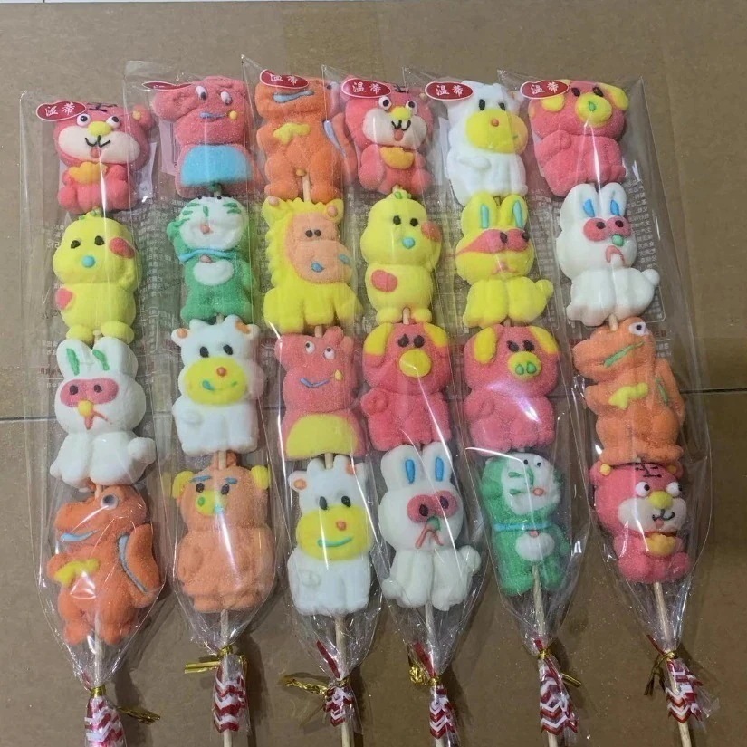 新鮮で出荷が速い！50100Pcs 漫画マシュマロ串キャンディスナックひょうたんかわいい動物詰め合わせ