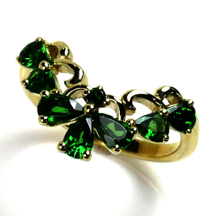 K18YG イエローゴールド リング・指輪 グリーンガーネット1.20ct 13号 4.6g レディース 中古 44,880円