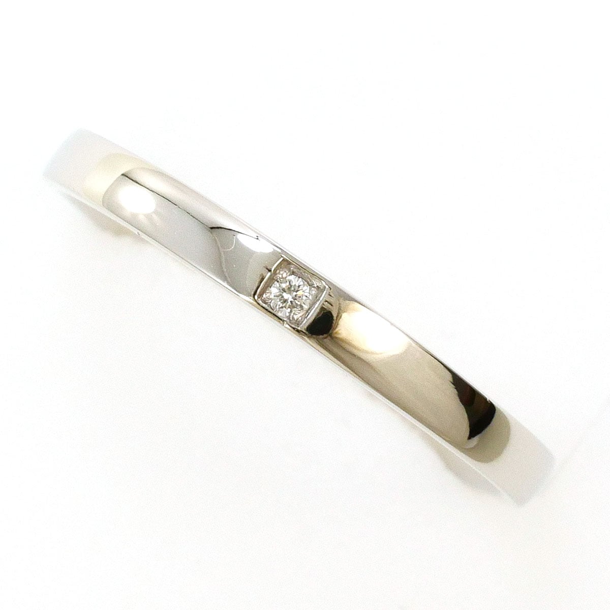 PT900 プラチナ リング・指輪 12号 ダイヤモンド 0.01ct 総重量約2.7g ジュエリー 中古