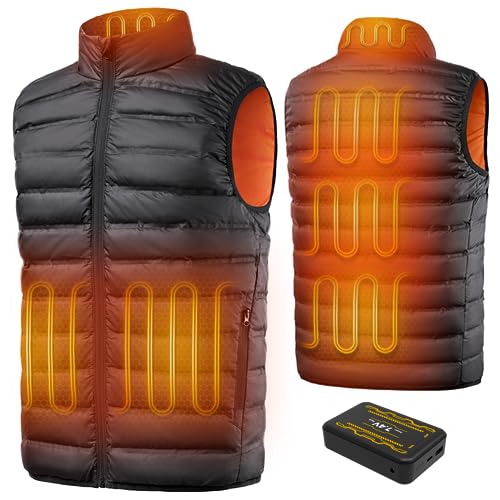 色：ブラック サイズ：M [LABEWVI] 電熱ベスト ヒーターベスト ダウンベスト 【2023新