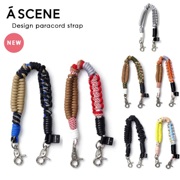 【即納】 【紐のみ】エーシーン A SCENE Design paracord strap ajew エジュー ショルダー ストラップ ハンドストラップ 短い as03-003